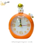 ساعت رومیزی طرح فضانورد نارنجی