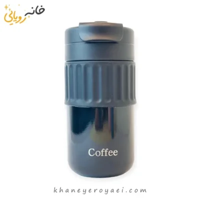 تصویر رنگ مشکی تراول ماگ طرح کافی جدید COFFEE