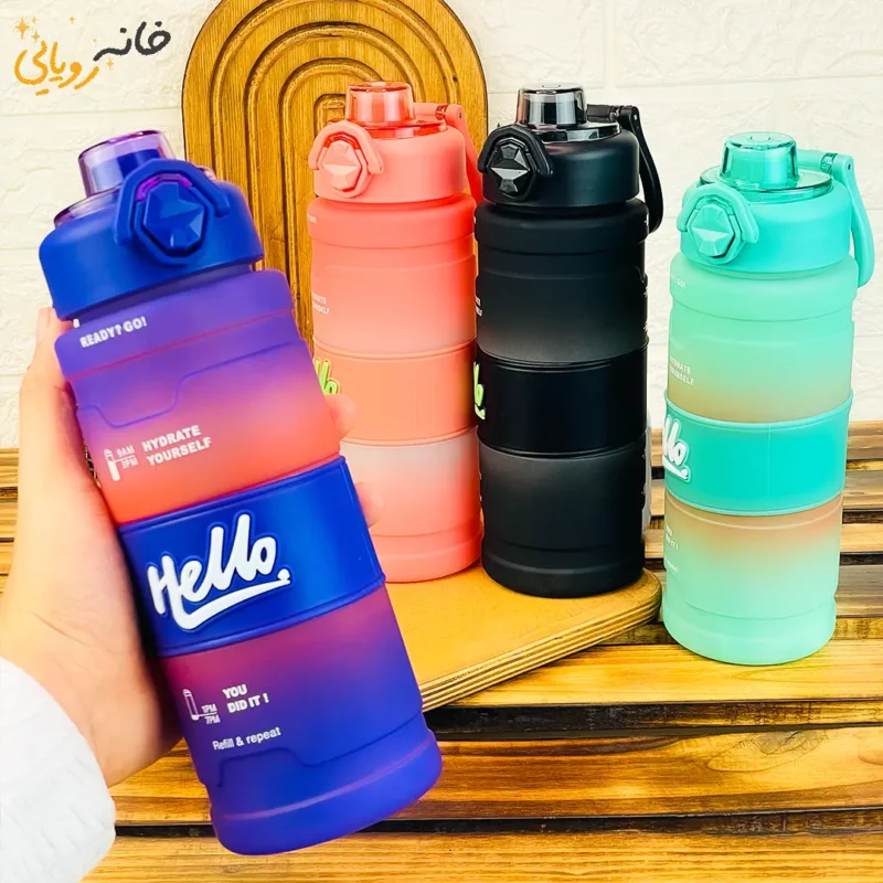 قمقمه جنس اکریلیک ورزشی سیلیکونی 800ml دارای بند