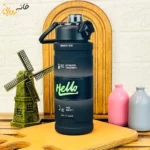 قمقمه ورزشی سیلیکونی 800ml دارای بند لبی اسان نوش و نی